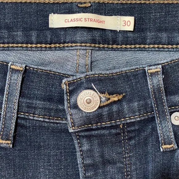 LEVI’S Classic Mid Rise Straight Leg Jeans US 10 - Picture 5 of 12
